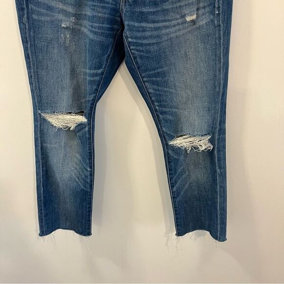 Madewell The High-Rise Slim Crop Boyjean: Knee-Rip Edition size 27 - Picture 8 of 15
